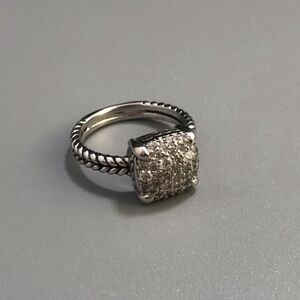 David Yurman Elegant Silver Braided Ring sz8